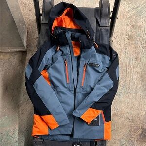 Spyder Men's Gray and Orange Performance Jacket